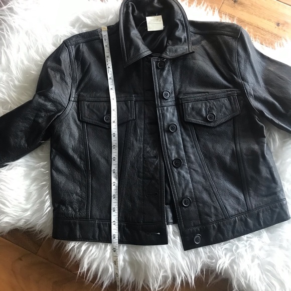 Esprit black leather jacket - Picture 4 of 6